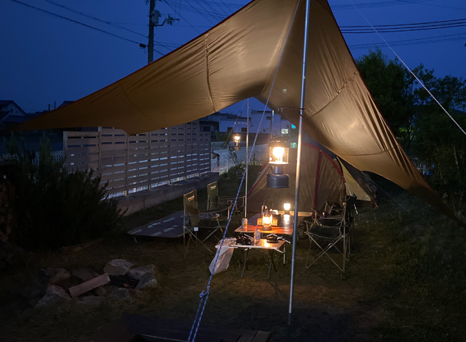 庭キャンプ